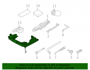 Large foam tool holder for the Audi Q5 80A 21-24 MHEV