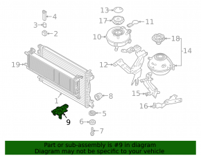 Radiator bracket lower left Audi Q5 80A 18- OEM