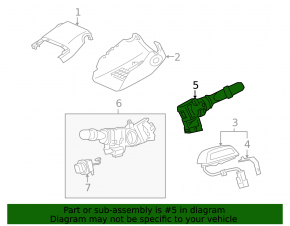 Right steering column switch for Lexus RX350 RX450h 10-15 type 4