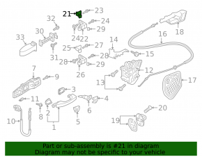 Upper front right door hinge for Audi Q3 83A 19-25 (2 parts)