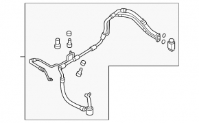 Air conditioning hose compressor-heater-condenser Hyundai Tucson 19-21 2.0
