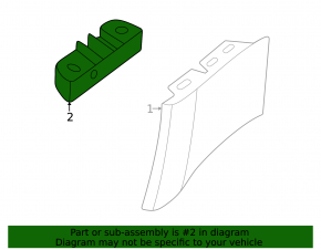 Lower front left fender lining fastening for Porsche Taycan 20-26