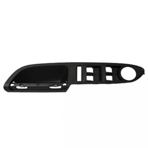 Front left window control trim for Ford Escape MK3 13-19, black with chrome