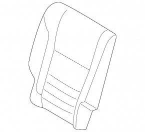 Rear seat backrest, 2nd row, right, Ford C-max MK2 13-18, black leather, ready to clean