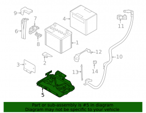 Nissan Kicks 18-24 battery tray