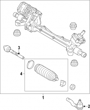 Steering rack Ford Fusion mk5 13-20 without rods