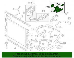Land Rover Range Rover Evoque 12-18 2.0 Cooling System Flange