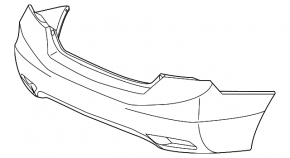 Bare rear bumper for Honda Civic 11-15 2013-15