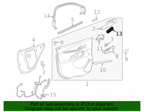 Front right window lift control Chevrolet Bolt EUV 22-23 auto, black