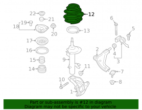 Spring front left Mini Cooper Countryman R60 10-16