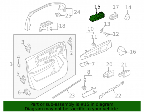 Front left window lift control Volvo XC40 19-25