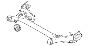 Toyota Prius C 12-19 rear beam