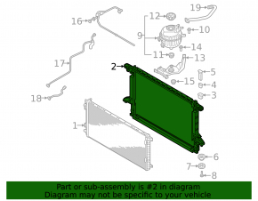 Radiator mounting frame for the Audi E-Tron 19-23