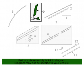Door trim side front right Audi Q7 4L 10-15