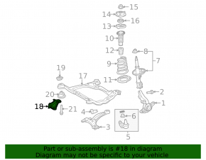 Front subframe burdock rear right Toyota Sienna 15-20 FWD