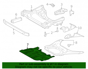 Rear engine guard for Lexus LS460 LS600h 07-17