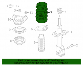 Front left spring Kia Forte 4d 14-18