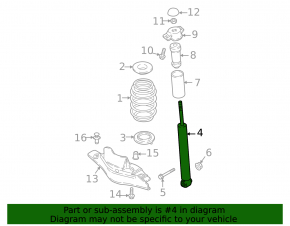 Rear left shock absorber VW Taos 22-25