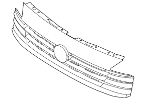 Radiator grille Nissan Kicks 25-26 without chamber