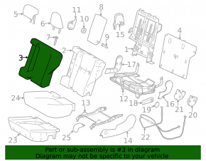 Rear seats, 2nd row, left, Toyota Rav4 13-15, black cloth, with armrest, for cleaning