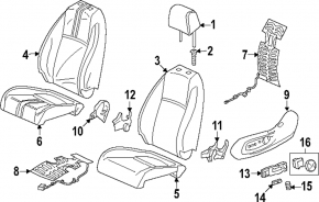 Driver's seat control Honda CRV 23-25 black, for memory