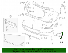 Front Bumper Mount Lower Right GMC Terrain 18-