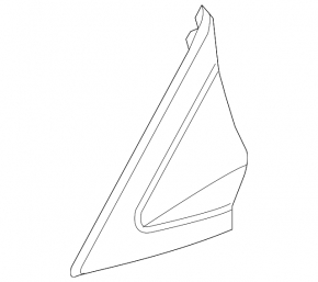 Molding end cap wing triangle left Hyundai Santa FE Sport 13-18 OEM