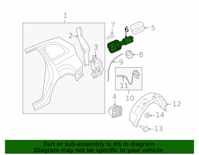 Fuel filler flap housing Audi Q5 8R 09-17