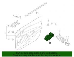 Front right window lift control Hyundai Elantra 21-23 auto