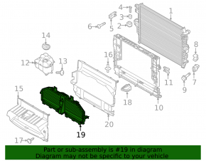 Radiator deflector blinds assembly Porsche Cayenne 958 15-18 with motor