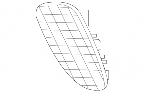 Front bumper grille right Mercedes GLA 45 AMG 18-19 lower