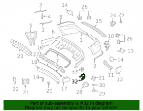 Left rear bumper bracket Mercedes X164 GL 10-12