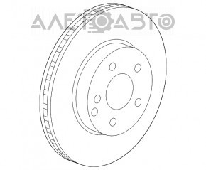 Front left brake disc Mercedes W167 GLE 450 20-24 AWD 375/36mm rusty