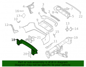 Rear bumper reinforcement Mercedes X167 GLS 450 580 20-26 AMG pkg, without towbar
