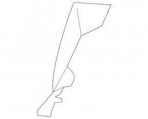 Rear pillar trim left Mercedes GLC 16-22 black, small