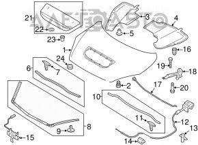Hood insulation right Mazda3 MPS 09-13