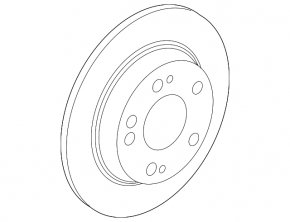 Rear left brake disc Mazda 3 19-265/9mm, Mexico built