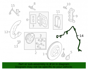 ABS sensor front left Ford Mustang mk6 15-