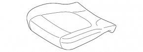 Lincoln MKZ 17 passenger seat back trim - black leather, heated, creased, cracked, scratched