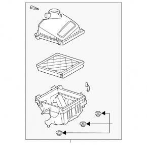 Lincoln Corsair 20-22 2.3 Air Filter Housing Assembly