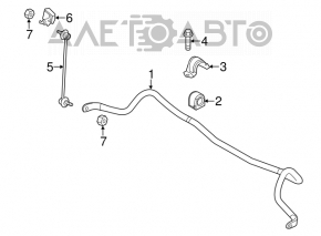 Front stabilizer bar Mazda 6 14-17 22mm