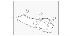 Rear pillar trim left Ford Escape MK4 20-22 black