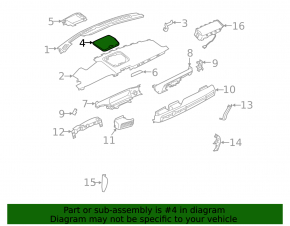 Right front panel trim for Lincoln Corsair 20-22, wood