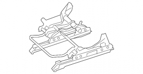 Rear right seat runner, 2nd row, left, Mazda CX-9 16- mechanical, without frame