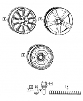 Wheel disk R17 Dodge Dart 13-15