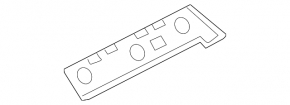 Rear bumper mount on wing left GMC Terrain 18-
