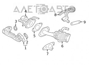 EGR valve Lexus ES250 ES300h 19-21