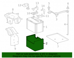 Battery housing Lexus RX350 16-22
