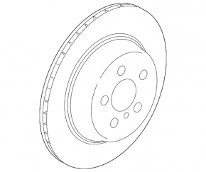 Rear left brake disc BMW 7 G70 23-25 370/24mm