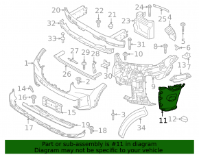 BMW X5 G05 24-26 Front Bumper Air Duct Left
